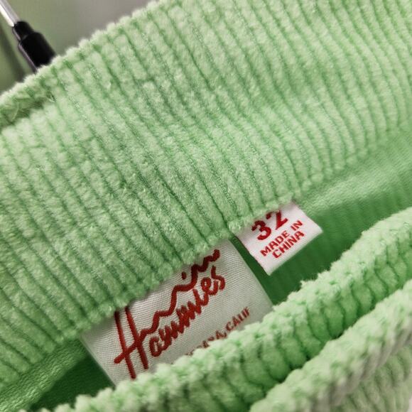 Hammies Men's Corduroy Pants Green White Bell Bottom Flared Tailored Fit Size 32 - Picture 7 of 8